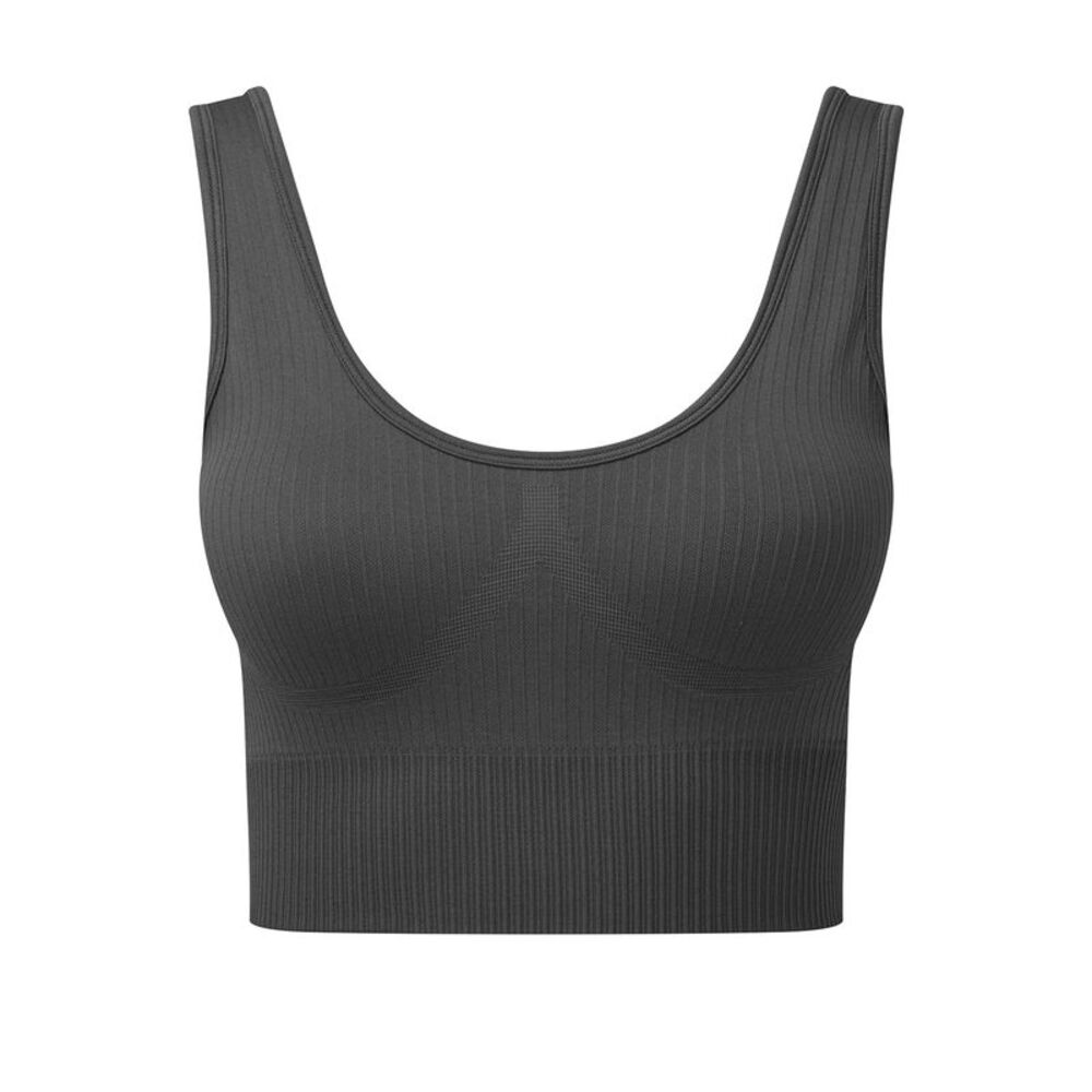TriDri Womens/Ladies Multisport Ribbed Seamless 3D Bra / Charcoal